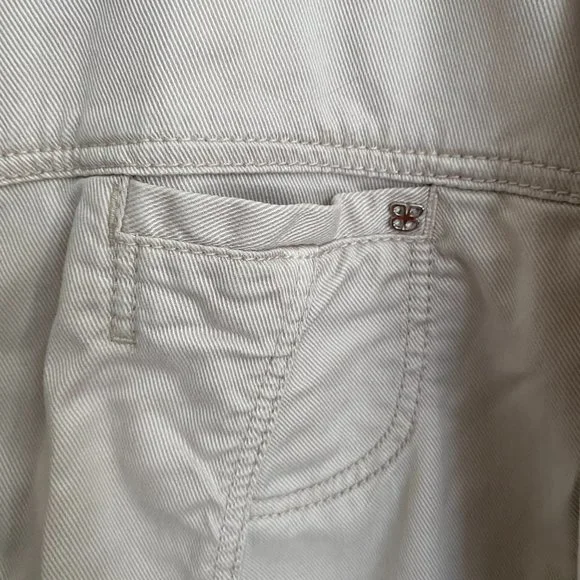 Beige Designer Jean Jacket - Picture 4 of 10